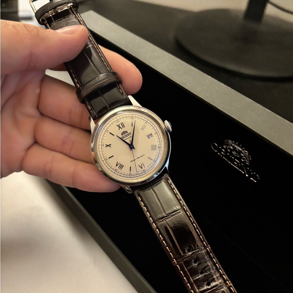 Orient 'Bambino Version 2' Stainless Steel Automatic / Hand-Winding Dress Watch
